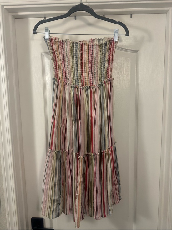 Elan Dresses & Skirts - Elan Multicolor Striped Smocked Strapless Dress
